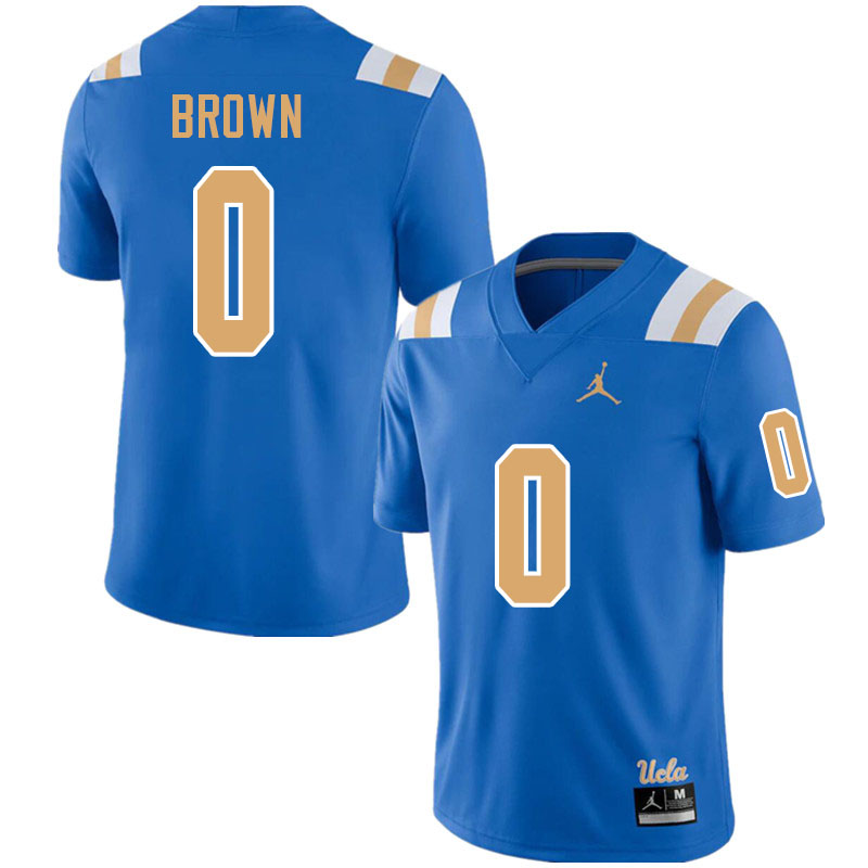 Jordan Brand Men #0 Kam Brown UCLA Bruins College Football Jerseys Sale-Blue